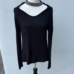 GENERATION LOVE Black Long Sleeve Embellished Sweater/Top Size XS
